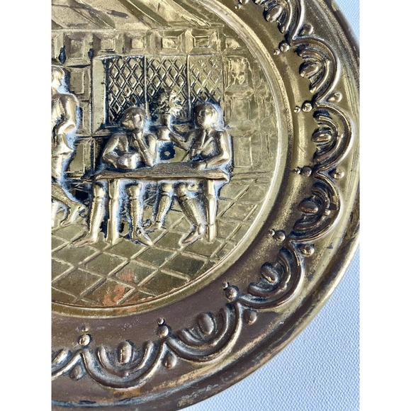 Vintage Embossed Brass/metal Hanging Wall Plate Made in England - Picture 5 of 8